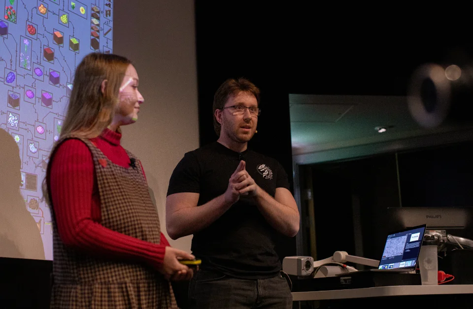 Steven Rice in a panel discussion at the AI and Games Conference