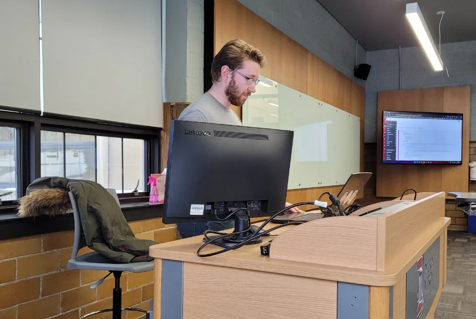 Steven Rice teaching at the University of Detroit Mercy